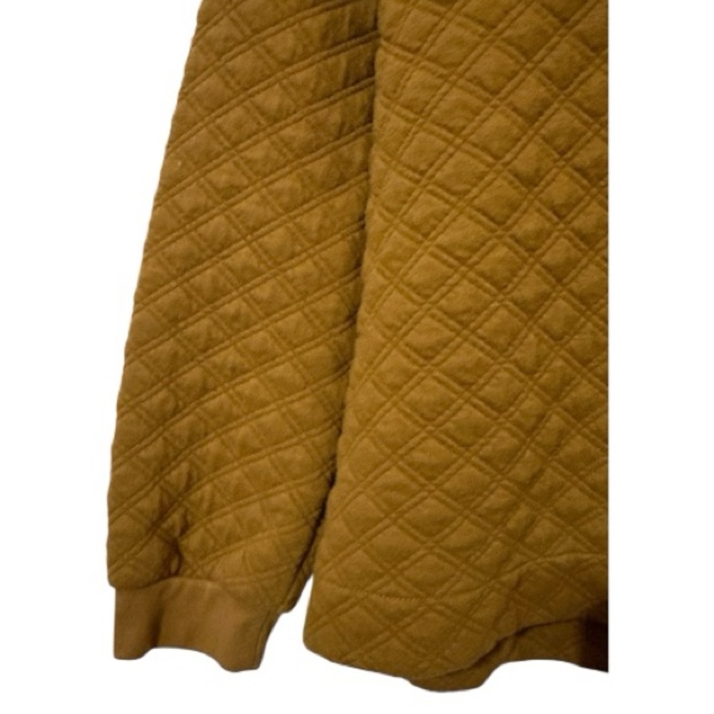 Madewell Copper Brown Quilted Hooded Women’s Sweatshirt Hoodie - Size Medium - Picture 3 of 7